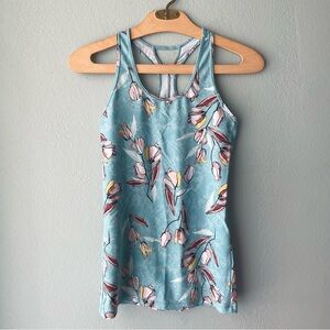 🦞3/$30🦞 Calia | Turquoise Floral Racerback Athletic Swim Tank Top